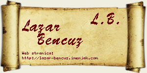 Lazar Bencuz vizit kartica